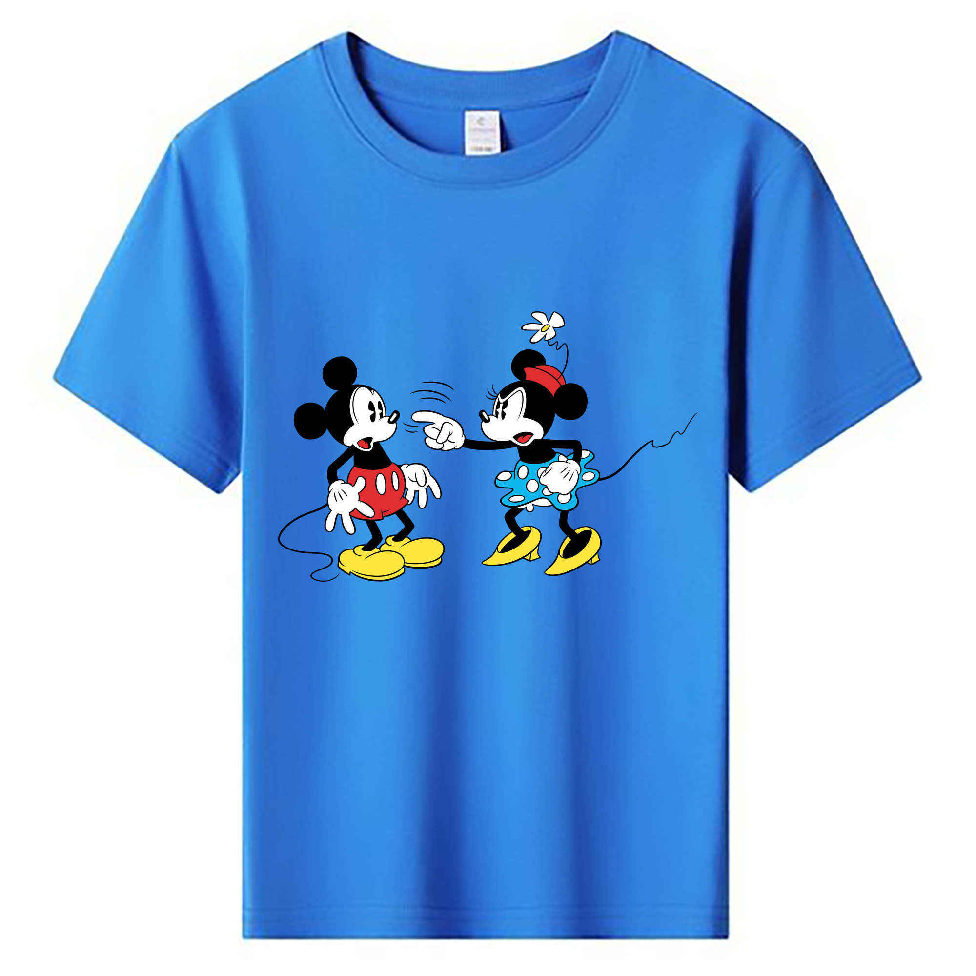ミッキーマウス Mickey Mouse 綿100％キッズTシャツ（フロントプリント）